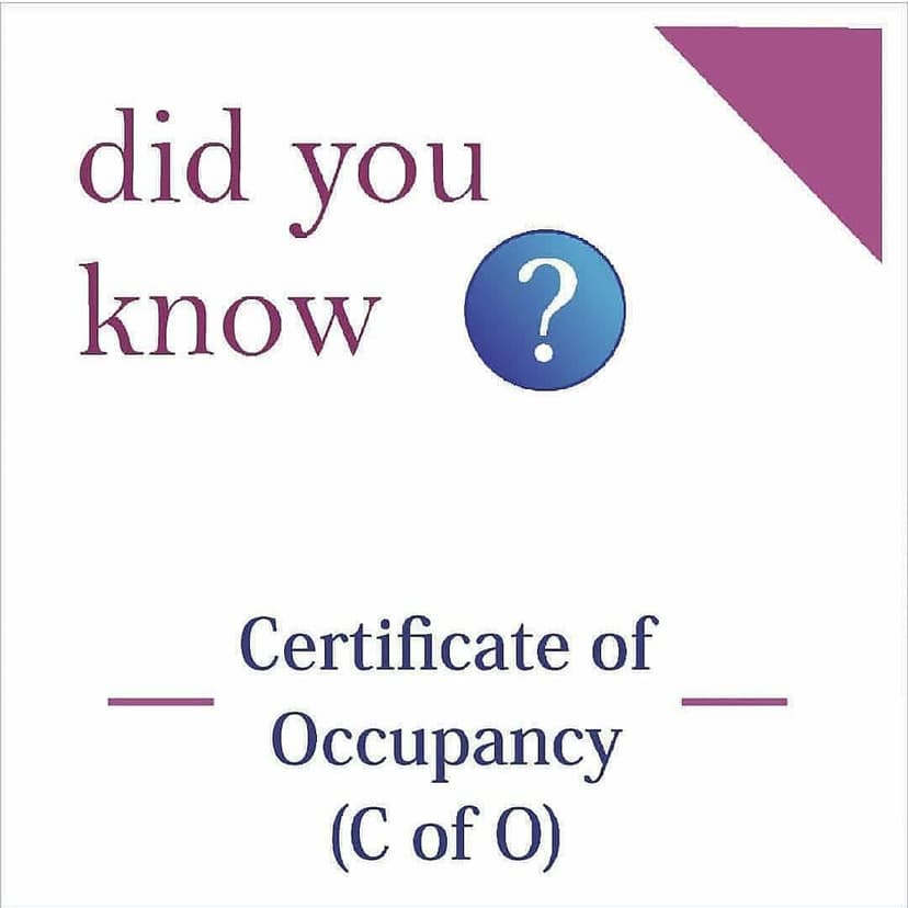 Certificate of occupancy